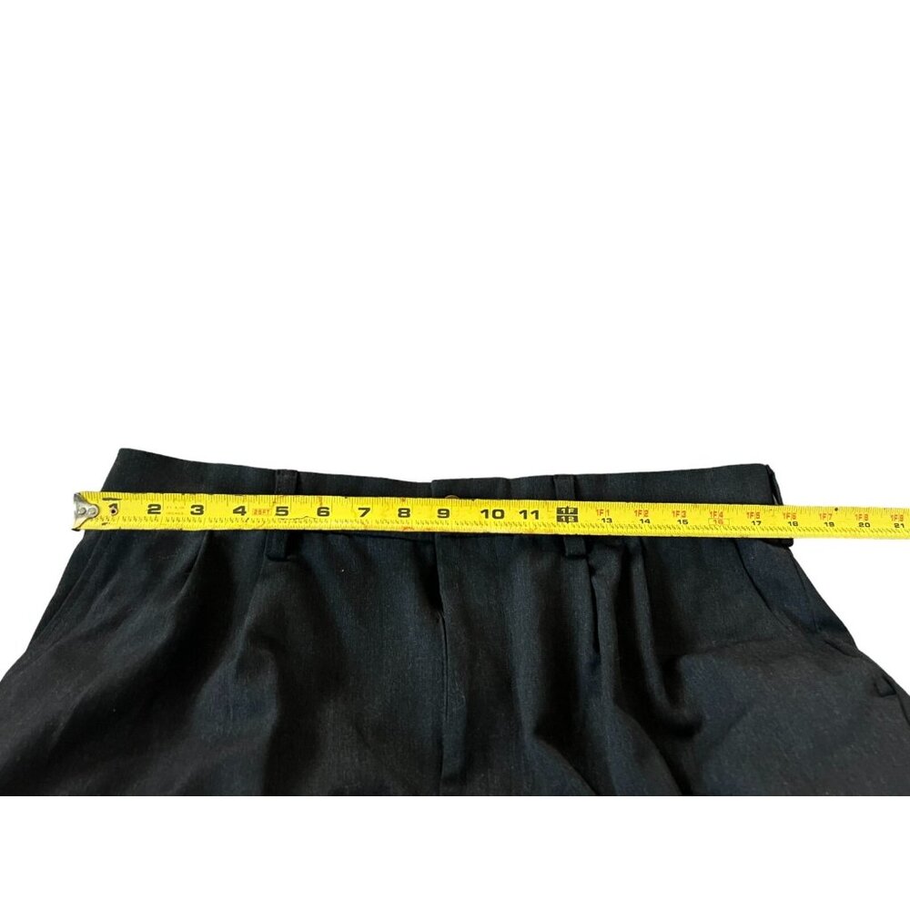 Orvis Mens Trouser Ankle Pants Black Size 36 Pleated Rolled Hem Tapered Leg - Picture 8 of 10